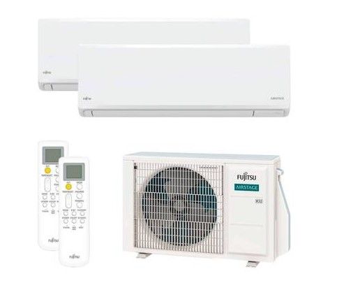 Aire acondicionado multisplit 2x1 Fujitsu ASY2535U11MI-KN (U. Ext. 40) con Wi-Fi incluido