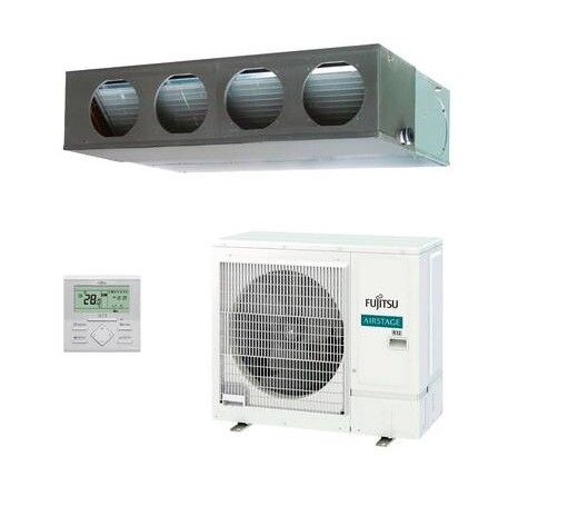 Aire acondicionado 1x1 Fujitsu ACY100T-KA split conducto Inverter media presión