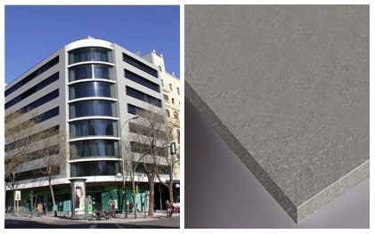 Panel de cemento reforzado con fibras de PVA, modelo Natura de Euronit. 8 mm